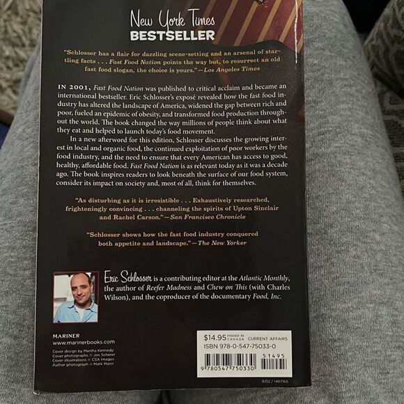 Fast Food Nation Book. Best Seller. Fun Book about eating fast food. - Picture 2 of 3